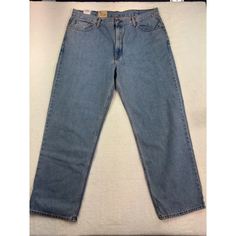 Levis 550 Relaxed Fit Tapered Leg Jeans Light Wash Blue 40x30 NWT